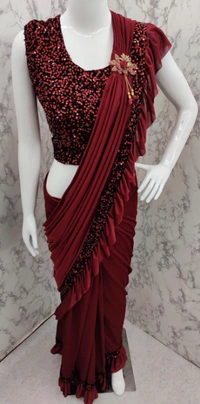  Ruffel Saree 